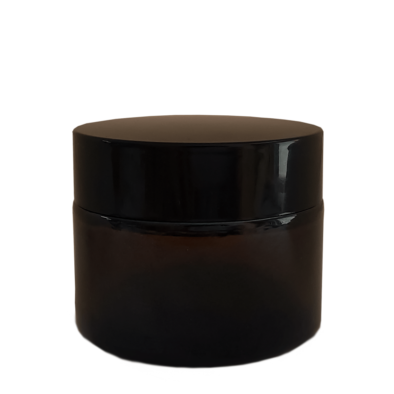 Tarro de vidrio oscuro