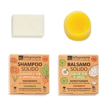 Champú y acondicionador sólidos - Kit Forza y Energia