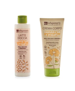 Kit corporal pieles sensibles – Leche de ducha + Crema corporal