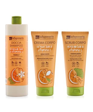 Kit corporal familiar – Gel de ducha + Crema corporal hidratante + Exfoliante corporal tonificante